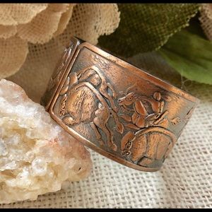 Vintage Copper Southwest Cuff Bracelet